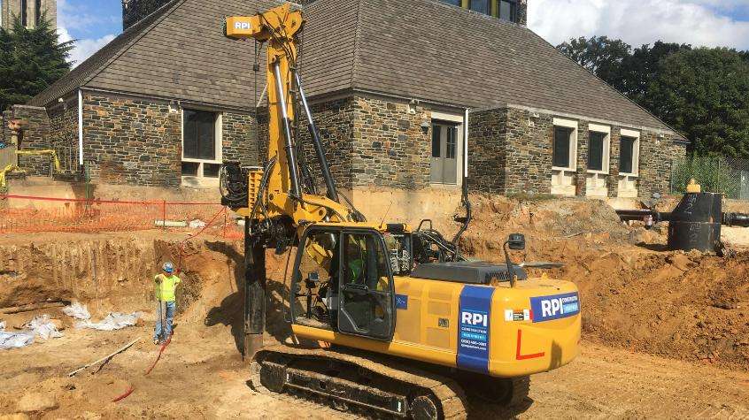 CZM EK65 foundation drilling on job site